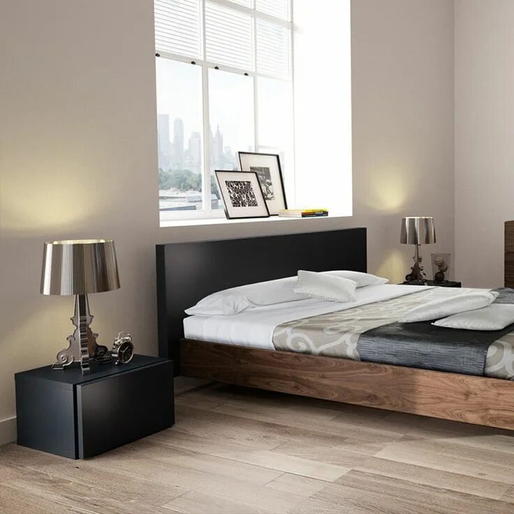 Парящая кровать в стиле лофт 22 Sleek Modern Nightstands for the Bedroom Home Design Lover Bed design, King b
