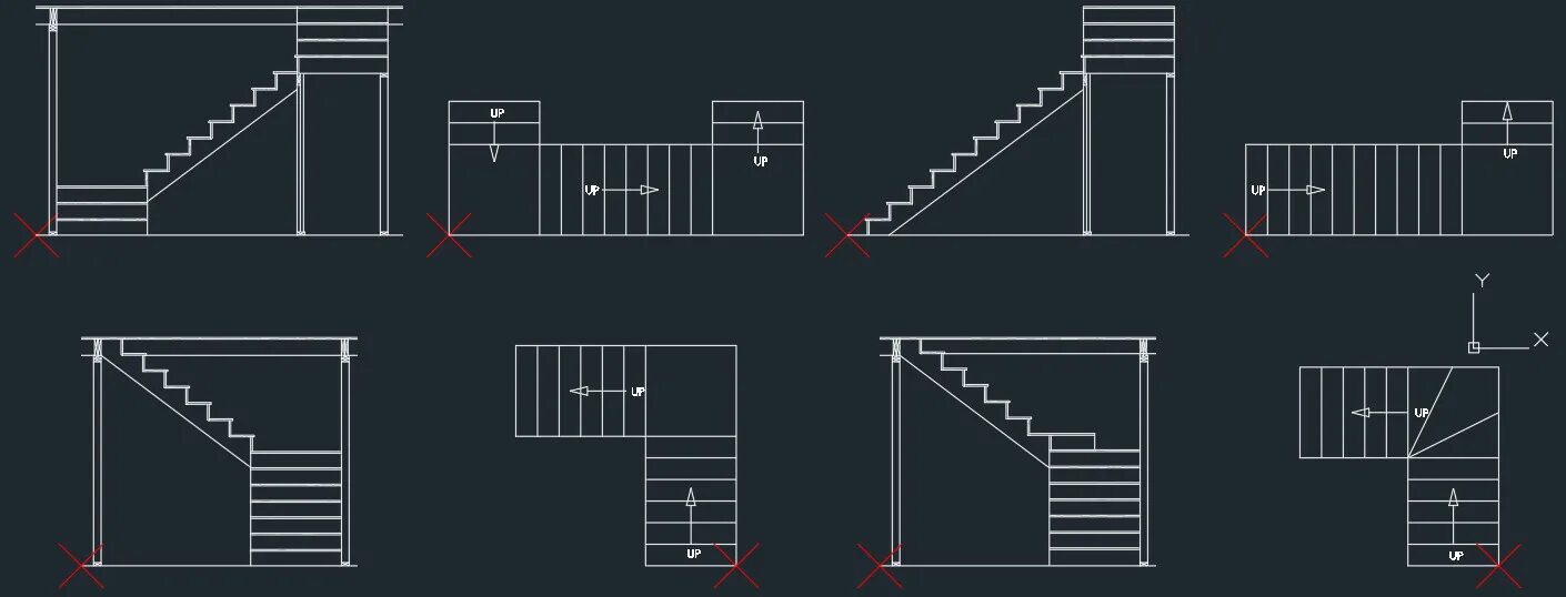 Парящая лестница чертеж AutoCAD