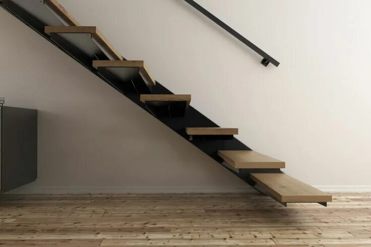 Парящая лестница из металла фото Escalier suspendu métal et bois #décointérieure #DIY #escalierenkit #escalier #s