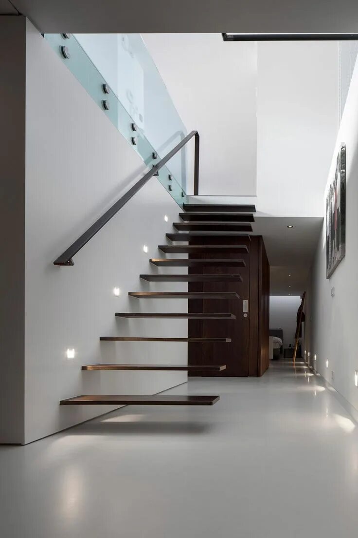 Парящая лестница в частном доме фото Watervilla Weesperzijde by +31 Architects, Amsterdam Staircase design, Floating 