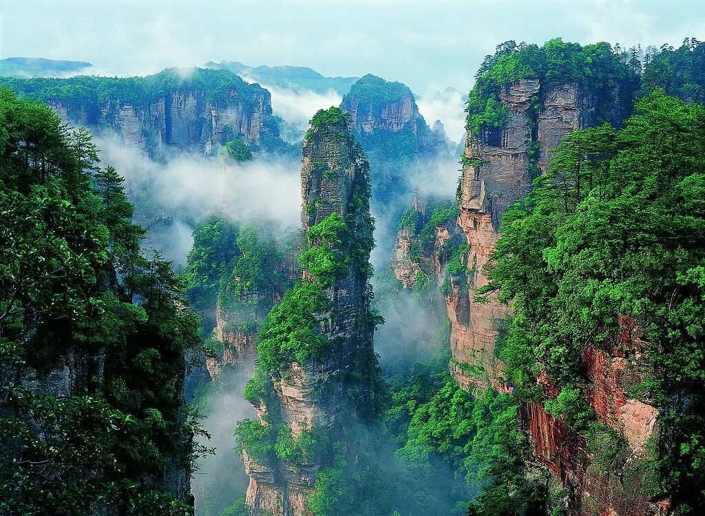 Парящие горы в китае фото Парк Чжанцзяцзе, Китай Zhangjiajie, National parks, Scenic