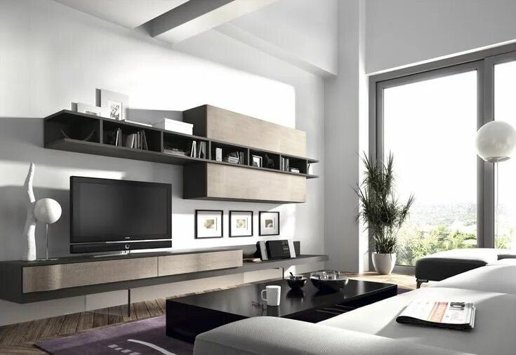 Парящие гостиные фото Señales de que vives en una vivienda adulta Ensemble de salon, Meuble tv suspend