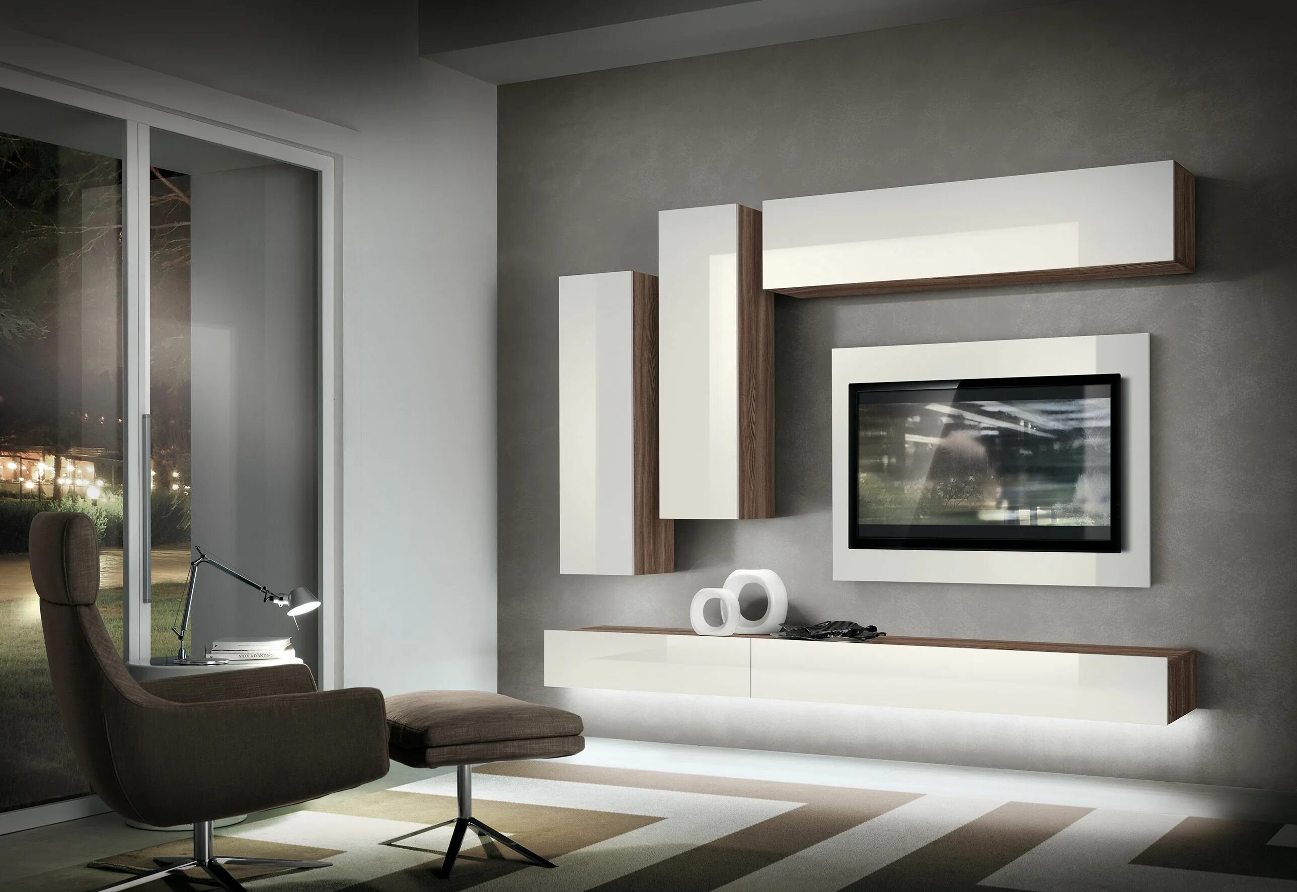 Парящие гостиные фото Living room wall units, Living room decor, Modern wall units