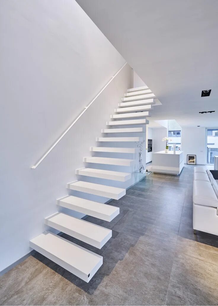 Парящие лестницы для дома фото Zwevende trap op maat van Genico Staircase design, Stairs design, House stairs