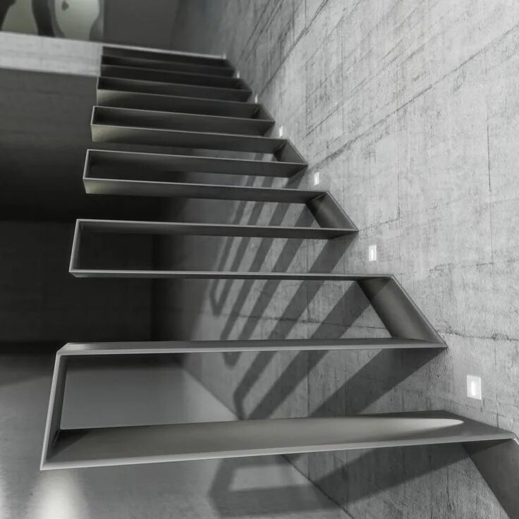 Парящие лестницы из металлоконструкций для дома фото From a range of Prolicht fittings exclusively supplied by Wilie Duggan Lighting,