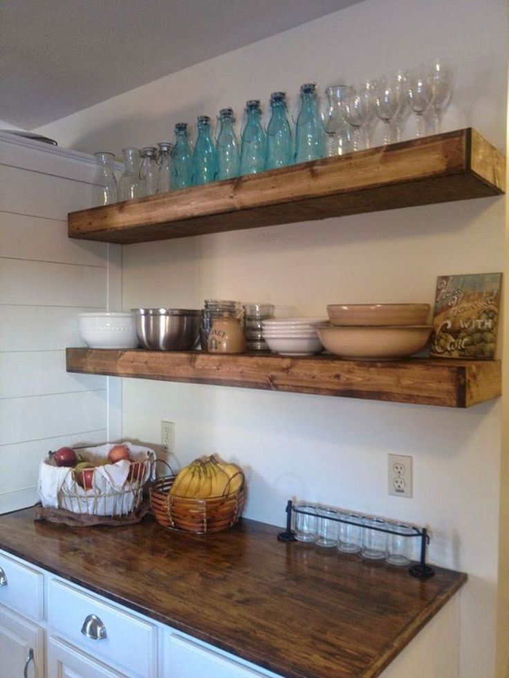 Парящие полки на кухне фото в интерьере 25+ Amazing Kitchen Shelves Ideas For Properly Kitchen Design - Freshouz Home & 