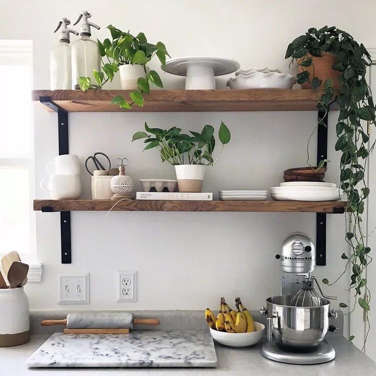 Парящие полки на кухне фото в интерьере Make Your Kitchen an Airier Space With These 24 Kitchens With Open Shelving Idea