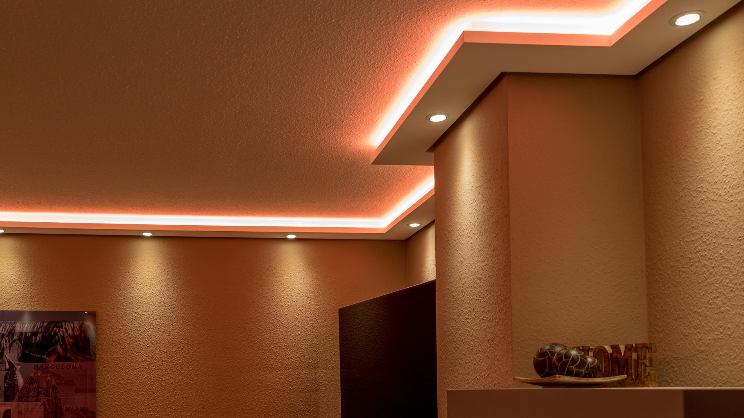 Парящие потолки гипсокартон фото Pin auf Indirekte LED Beleuchtung