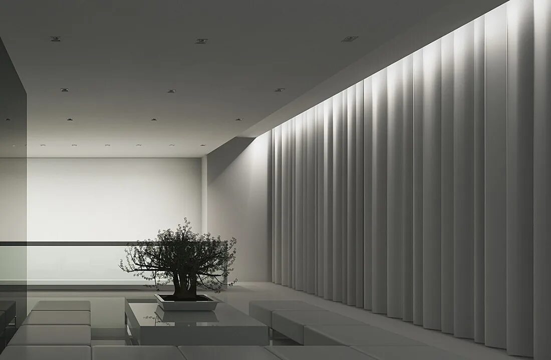 Парящие шторы фото Radiance and illumination ERCO Lighting knowledge
