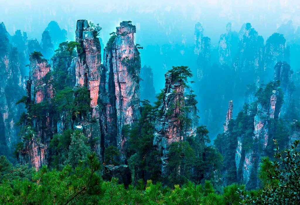 Парящие скалы в китае фото ТОП-15 самых красивых мест на планете Painting, Planets, Art