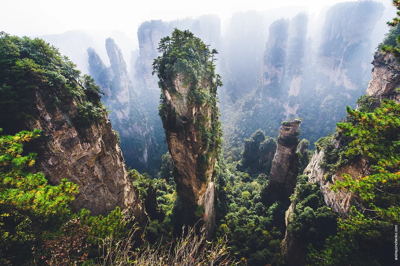 Парящие скалы в китае фото Китай национальный парк фото YugNash.ru