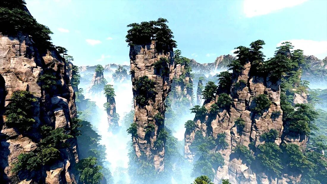 Парящие скалы в китае фото Летающие горы в китае (31 фото)