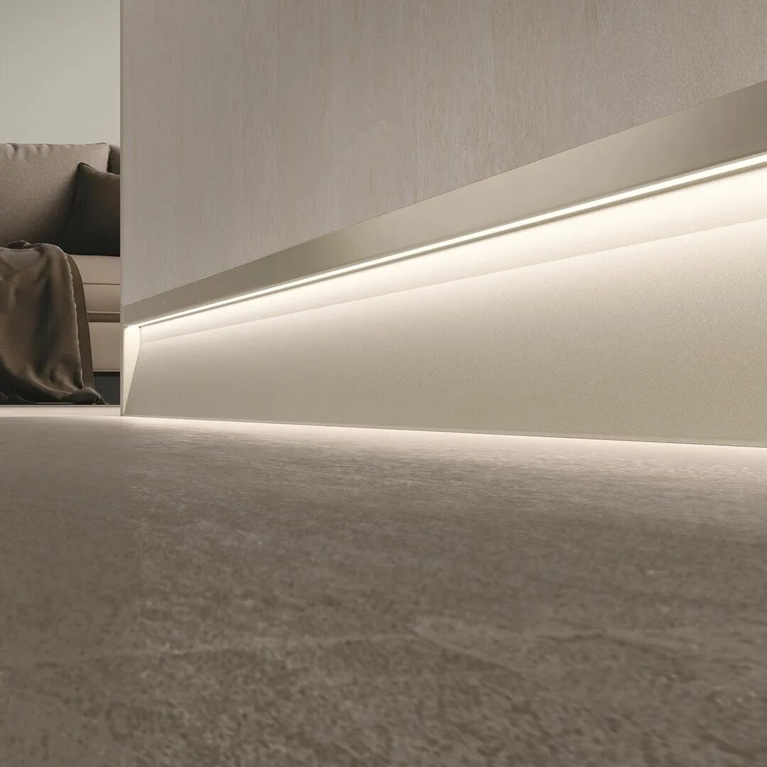 Парящие стены без плинтуса фото Prolight Metal Line S SKL/2, technical sheet Mapei