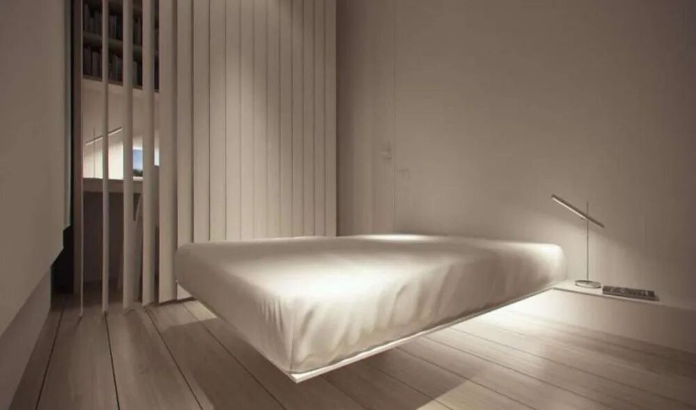 Парящие стены в интерьере Парящая кровать Bed - купить по выгодной цене в интернет-магазине OZON (12153659