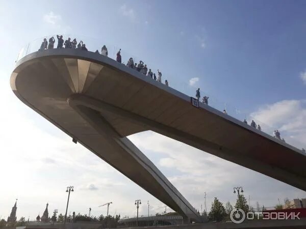 Парящий мост в москве фото Отзыв о Парящий мост (Россия, Москва) "Парящий мост" над Москвой рекой - эффектн