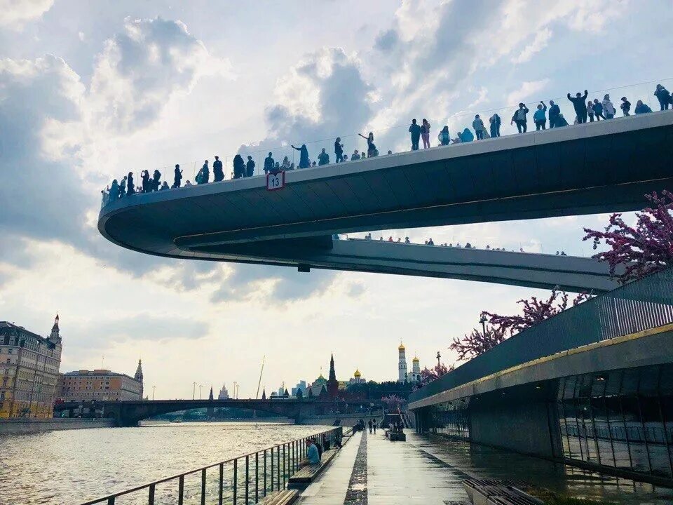 Парящий мост в зарядье фото Парящий мост в Зарядье. +1