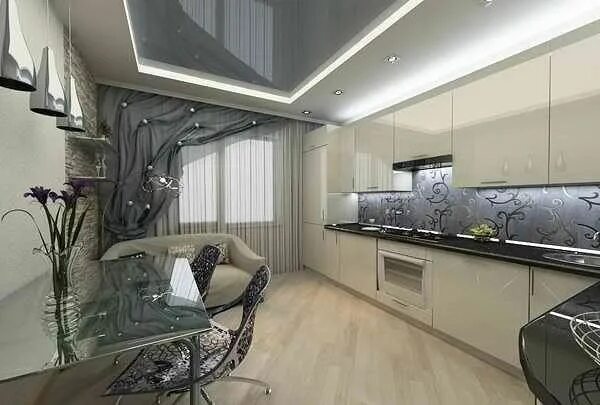 Парящий потолок на кухне фото Фотографии на стене сообщества - 56 982 фотографии Custom kitchens design, Kitch