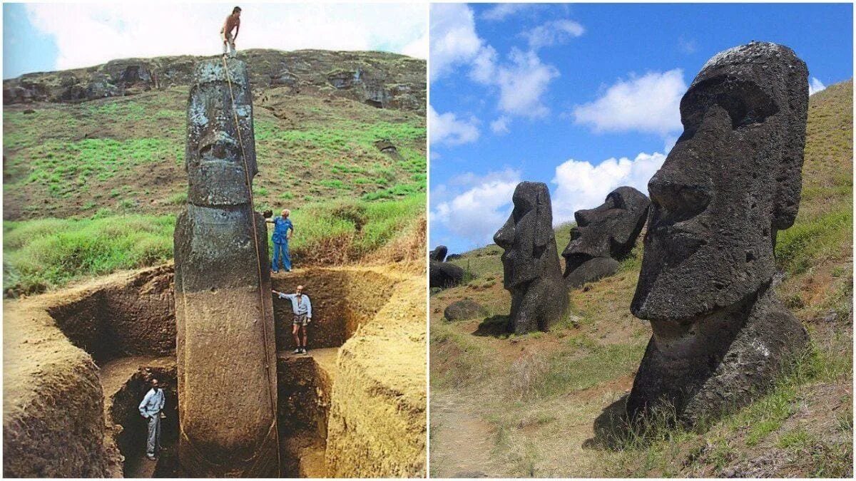 Пасха остров смешные статуи фото The Famous Easter Island Heads Have Hidden Bodies