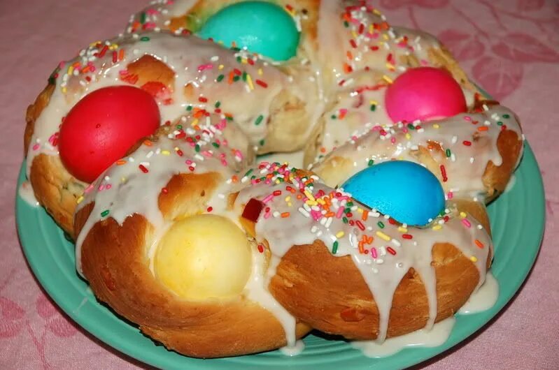 Пасха в духовке рецепт с фото Easter egg bread ring.... Italian easter bread, Gluten free easter, Italian east