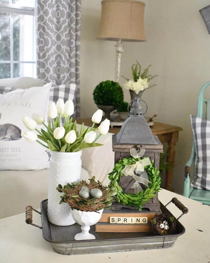 Пасхальный декор для дома Happy Sunday y'all! Spring is right around the... - #farmhousedecor #Happy #Spri
