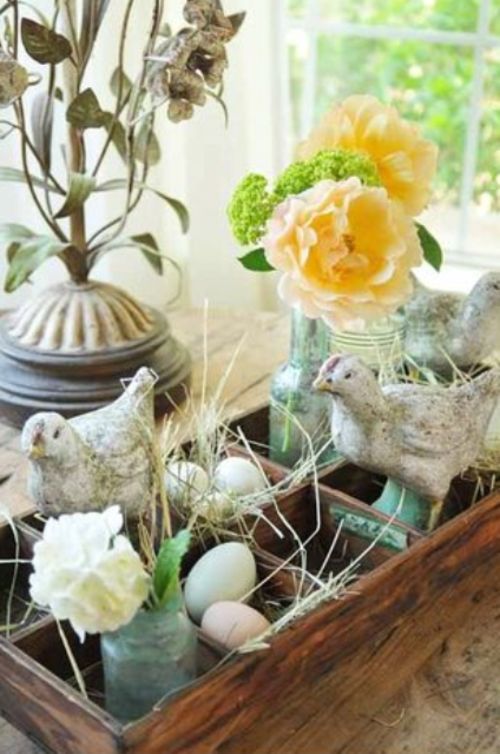Пасхальный декор для дома Bez tytułu : Photo Ostern tischdekoration, Frühlingsdekoration, Ostertisch