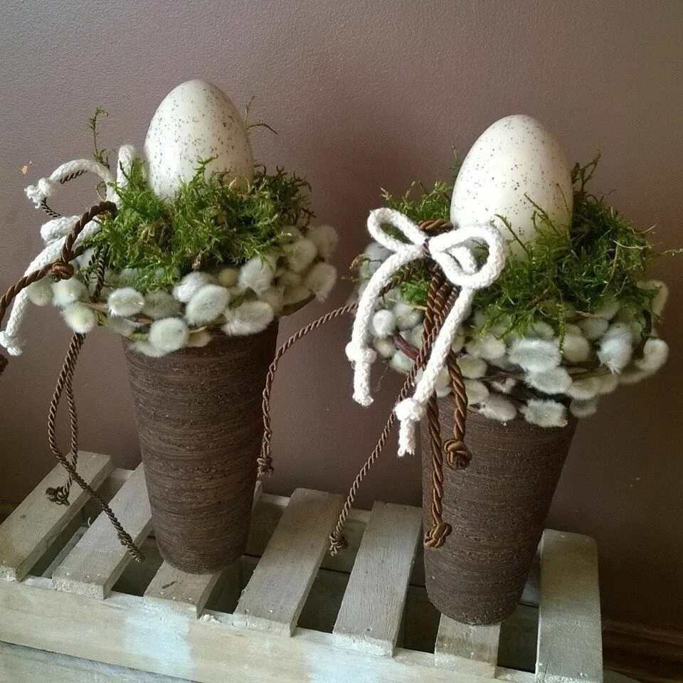 Пасхальный декор своими руками Spring easter decor, Rustic easter decor, Easter decorations diy easy