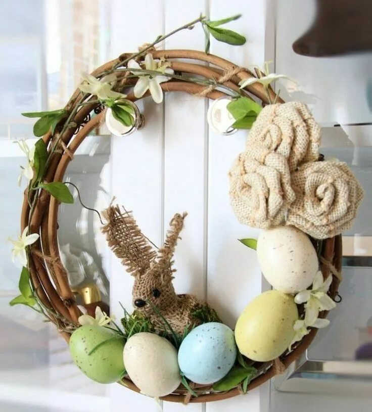 Пасхальный декор своими руками Kranz mit Eierschalen basteln zu Ostern - 20 DIY Ideen für den Frühling Пасхальн