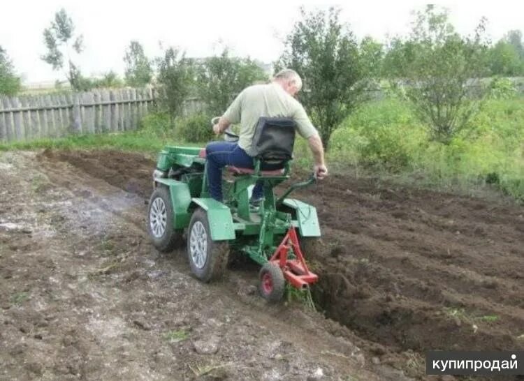 Пашем самодельным трактором Опрыскивание деревьев, обработка сада, вспашка, покос в Волгодонске