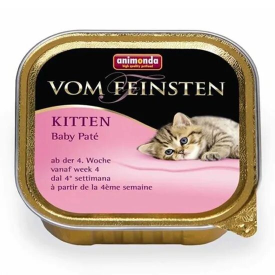 Паштет для котят фото Корм влажный Animonda VOM FEINSTEN BABY-PATE паштет для котят 32шт.*100г 58081 -