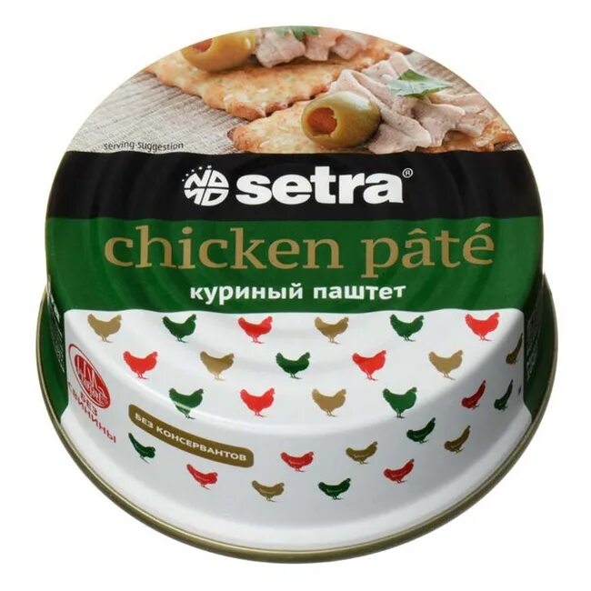 Паштет из курицы фото Паштет куриный 100 г Setra - купить в Минске с доставкой