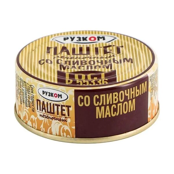 Паштет с маслом фото Паштет печеночный со сливочным маслом, Рузком, 100 г - 3 шт. - купить с доставко