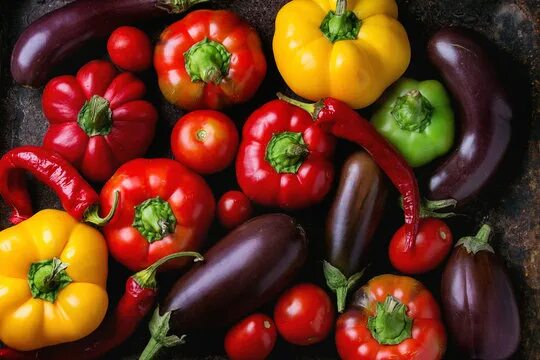 Пасленовые овощи фото Eggplant Pepper Tomato Зображення - огляд 146,557 Стокові фото, векторні зображе
