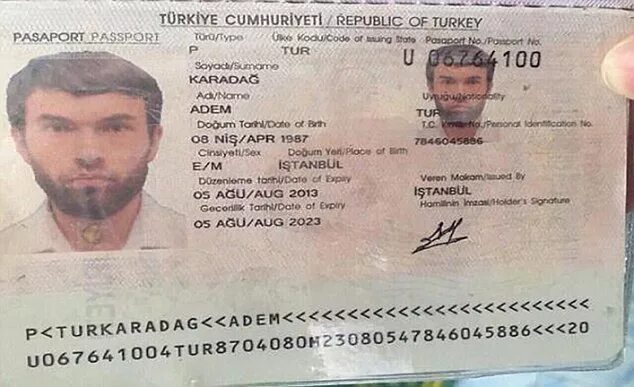 Паспорт гражданина турции фото Thai police arrest Bangkok bombing suspect Daily Mail Online