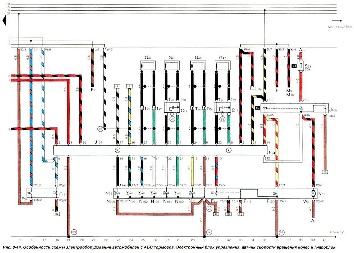 Пассат б7 электросхемы Volkswagen Passat 1988-1996: Schemes of electrical equipment of vehicles with tu