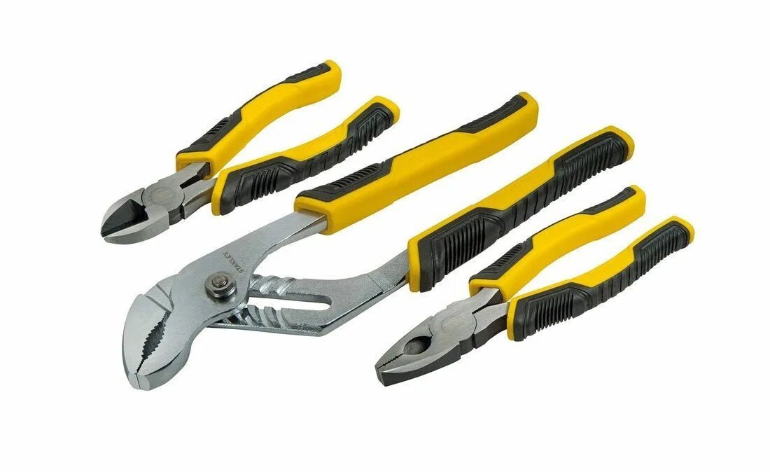 Пассатижи фото инструмента Набор из плоскогубцев и кусачек STANLEY Control-Grip 3 шт (STHT0-74471) - купить