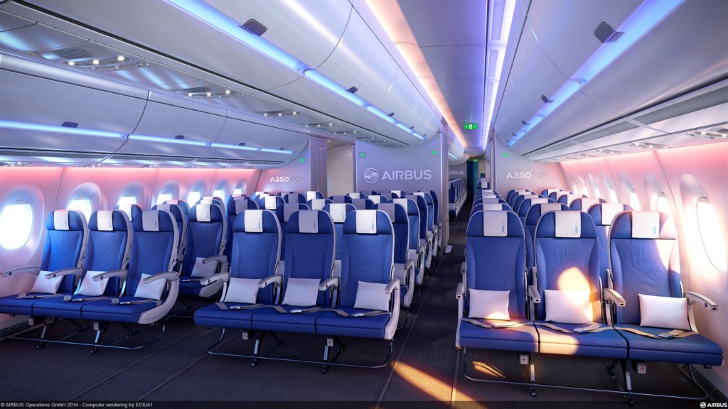 Пассажирские самолеты фото салона Airbus pushes 10-abreast A350 beyond leisure/charter markets - Runway GirlRunway