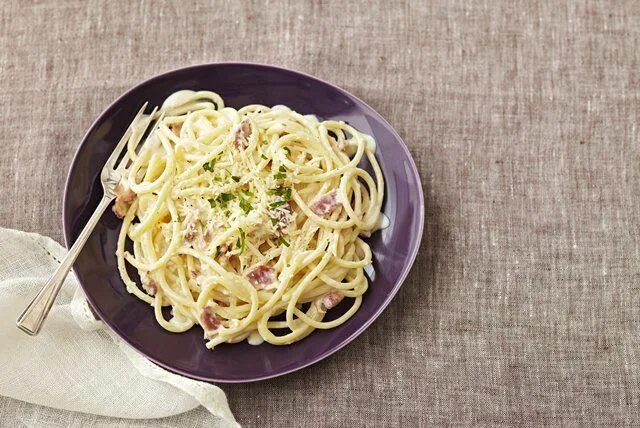 Паста карбонара с курицей фото 25+ Bacon Recipes Carbonara recipe, Pasta carbonara recipe, Carbonara pasta
