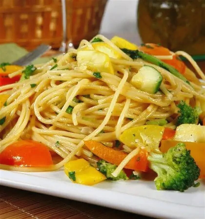 Паста с овощами рецепт с фото Recetas+de+Pasta+Salteada+con+Vegetales+⋆+Siendo+Saludable Vegan pasta primavera
