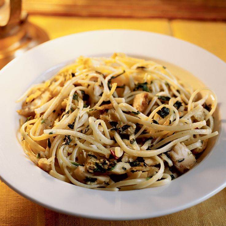 Паста с свининой рецепт с фото Midnight Pasta with Tuna, Pancetta and Spinach Recipe Oppskrift