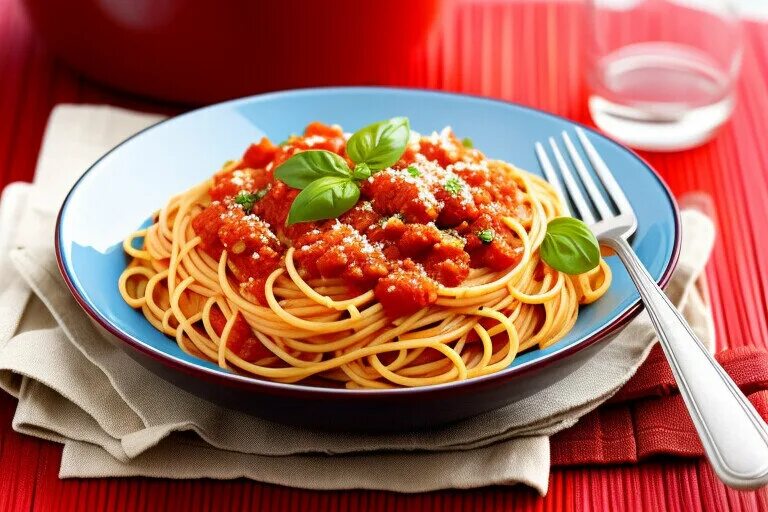 Паста с томатным соусом фото Нежнейшая паста с томатным соусом и базиликом Neuro Kitchen Дзен