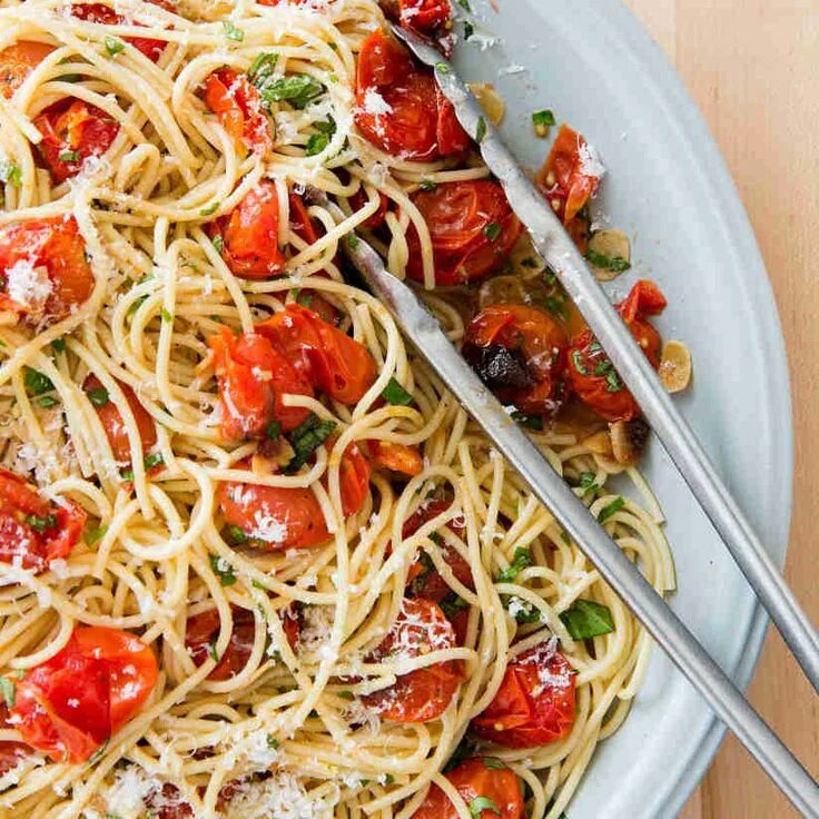 Паста в духовке рецепт с фото Pasta with Roasted Cherry Tomatoes America's Test Kitchen Recipe Recipe Roasted 