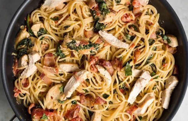 Паста вкусные рецепты с фото простые Паста с курицей, беконом и шпинатом - кулинарный пошаговый рецепт с фото * INMYR