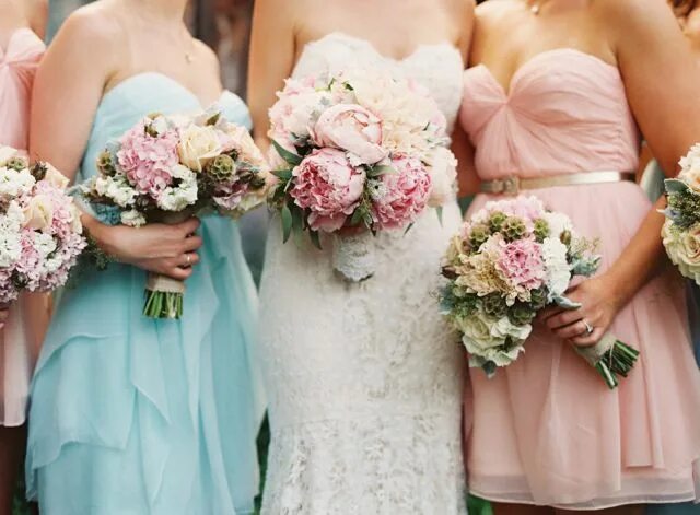 Пастельная свадьба фото Tami and James - The Thomas Birkby House - Loudoun Weddings Pastel bridesmaids, 