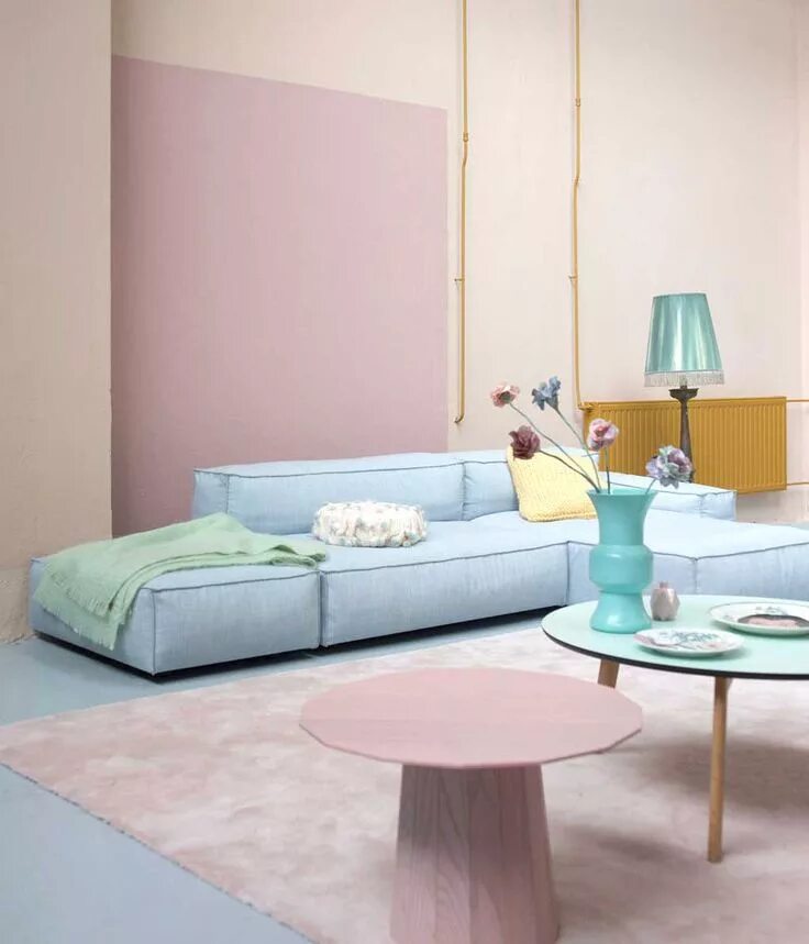 Пастельные цвета в интерьере Couch & colours - vtwonen Pastel living room, Pastel interior, Pastel room
