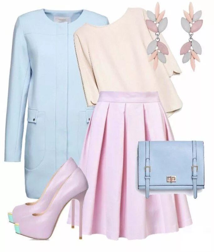 Пастельные цвета в одежде фото Pink Look Модные стили, Наряды для пар, Одежда