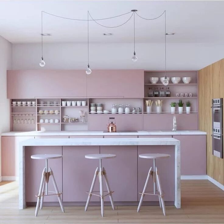 Пастельный интерьер кухни Кухня в розовых тонах Interior design kitchen, Kitchen inspiration design, Home 