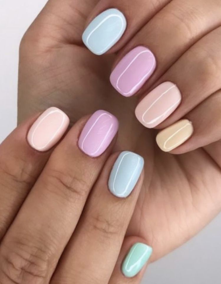 Пастельный маникюр идеи pintrest: aksjuly8 ✰ Nagelideen, Gelnägel, Nageldesign
