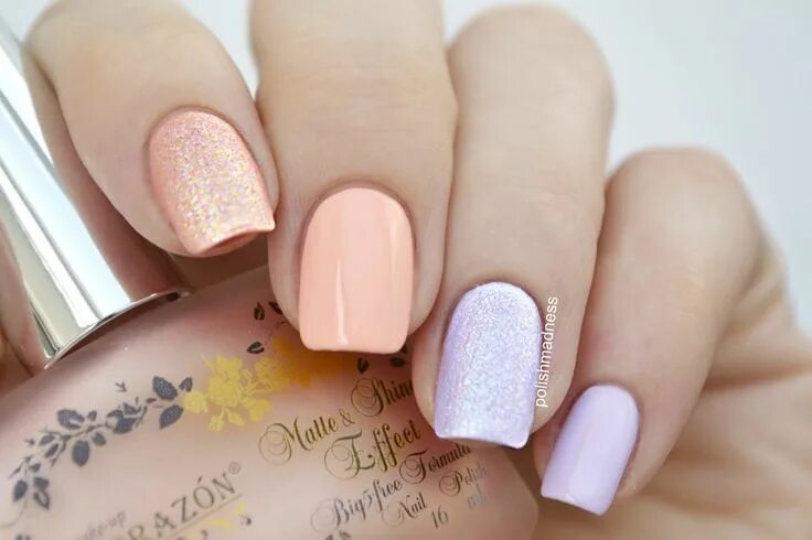 Пастельный маникюр на короткие ногти фото Pin on Jen's Nails Nails, Gel nail polish, Nail art