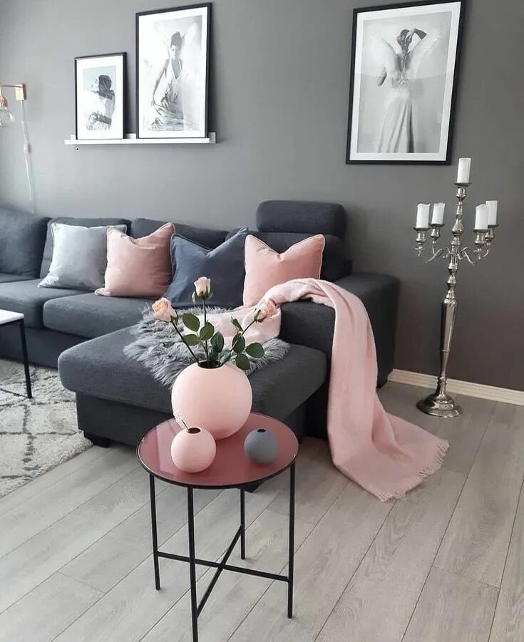 Пастельный серый в интерьере A Modern Living Room With Incredible Mid-Century Modern Furniture Living Room Id