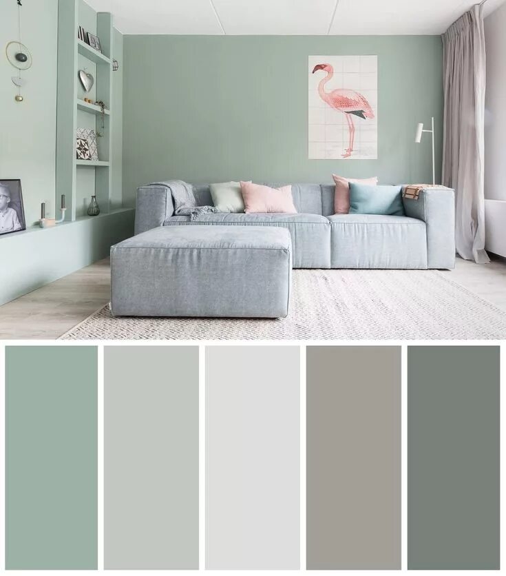 Пастельный серый в интерьере Pin on colores para pintar paredes Paint colors for living room, Living room col